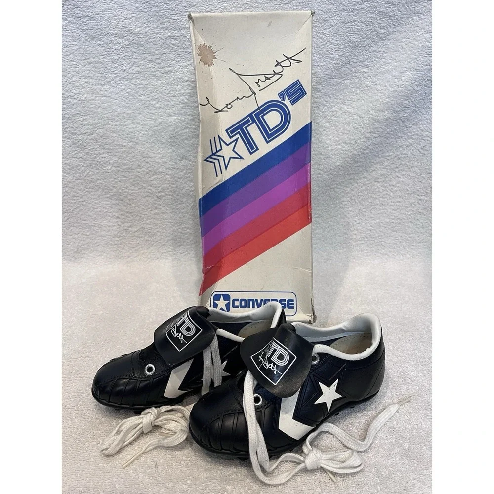 1970's NOS Tony Dorsett Converse‎ Made In USA Youth Size 11 Cleats Original Box